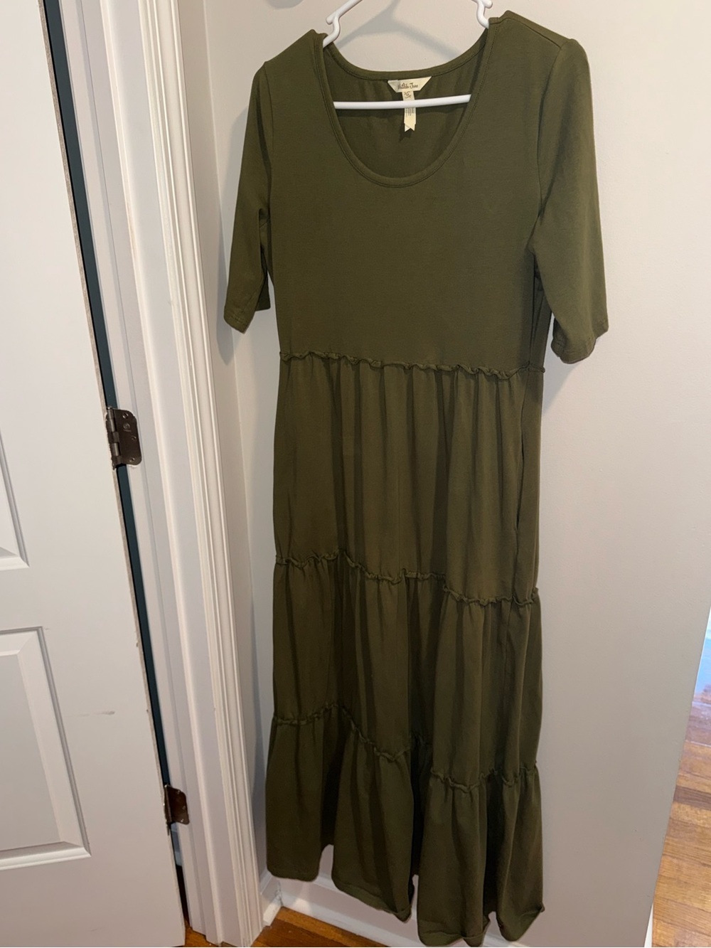 Matilda Jane Olive Tiered Maxi Dress